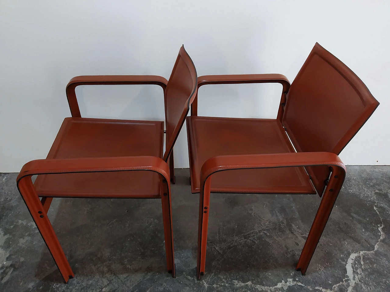 Pair of Golfo dei Poeti chairs by Toussaint & Angeloni manufactured by Matteo Grassi, 1980s 26