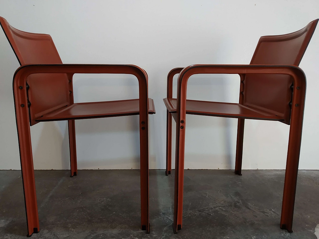 Pair of Golfo dei Poeti chairs by Toussaint & Angeloni manufactured by Matteo Grassi, 1980s 59