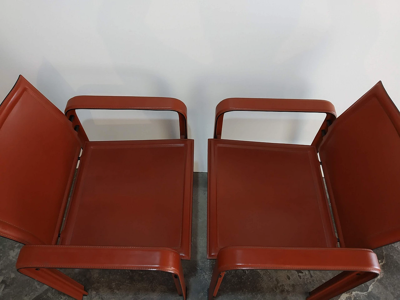 Pair of Golfo dei Poeti chairs by Toussaint & Angeloni manufactured by Matteo Grassi, 1980s 67