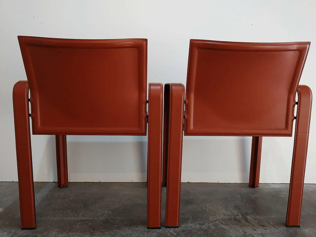 Pair of Golfo dei Poeti chairs by Toussaint & Angeloni manufactured by Matteo Grassi, 1980s 70