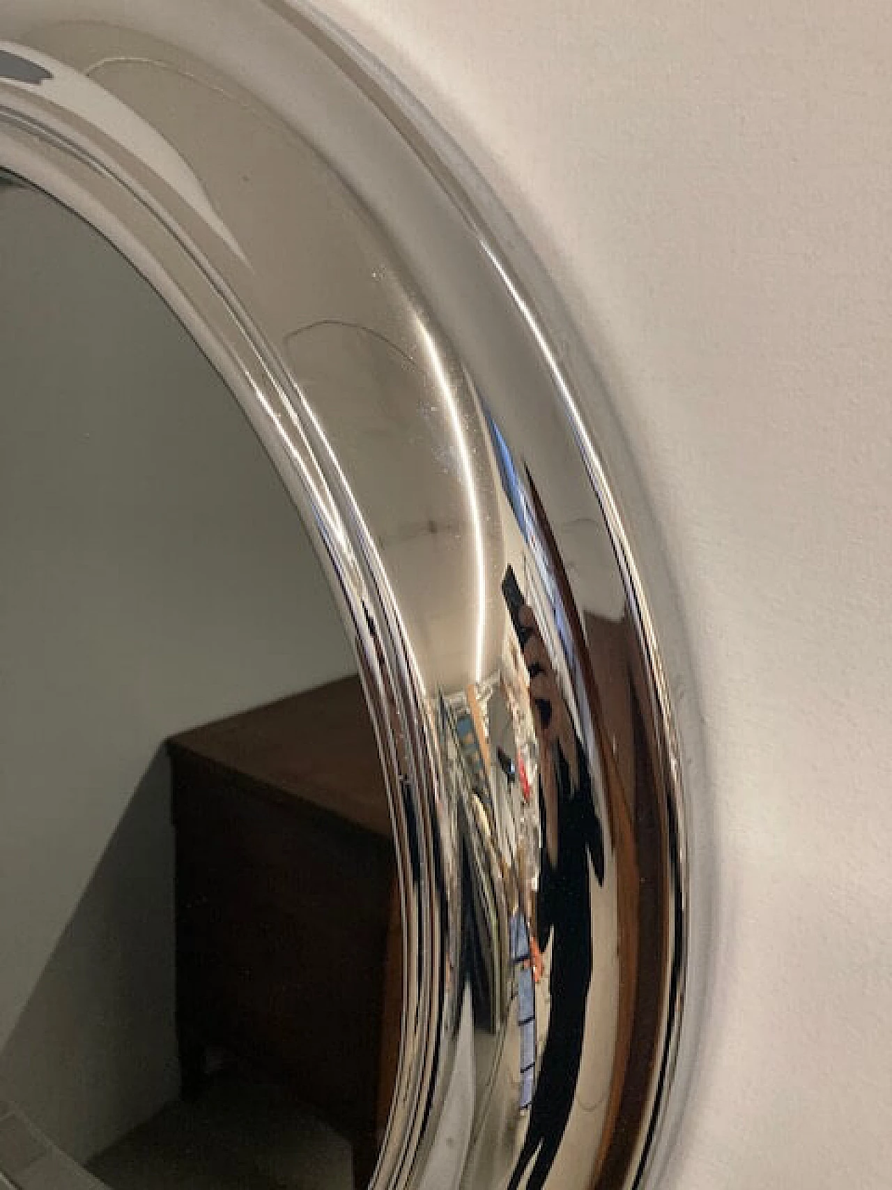 Chromed mirror with chromed frame, 1960s 3