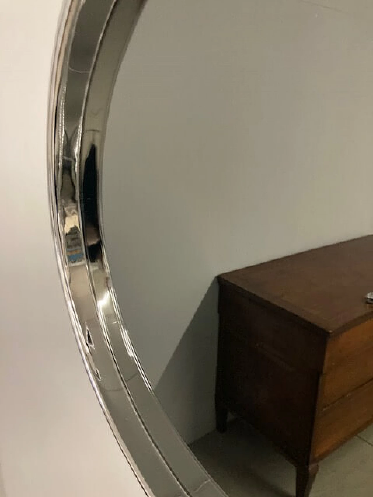 Chromed mirror with chromed frame, 1960s 5