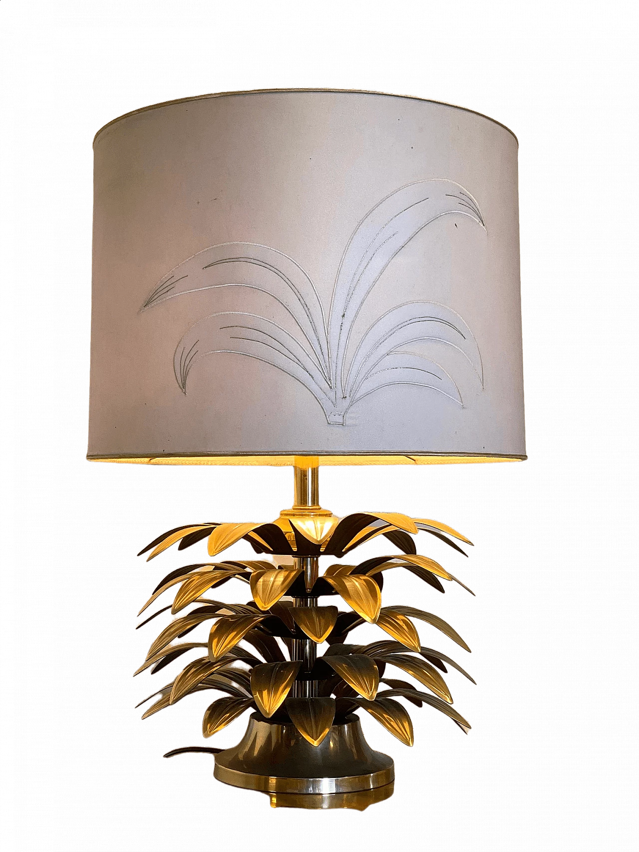 Brass palm-shaped table lamp, 1970s 1479446
