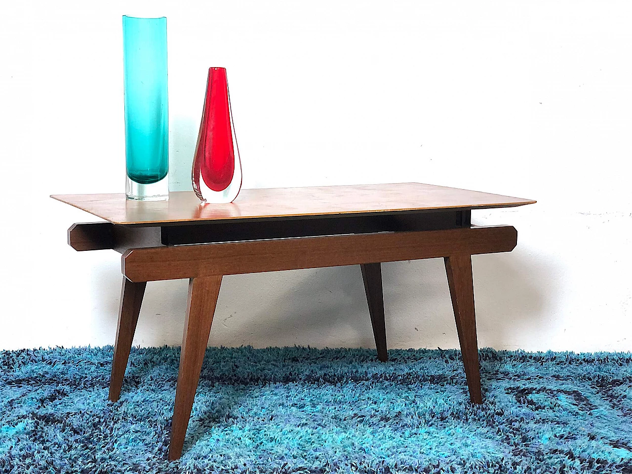 Scandinavian teak coffee table, 1960s 1