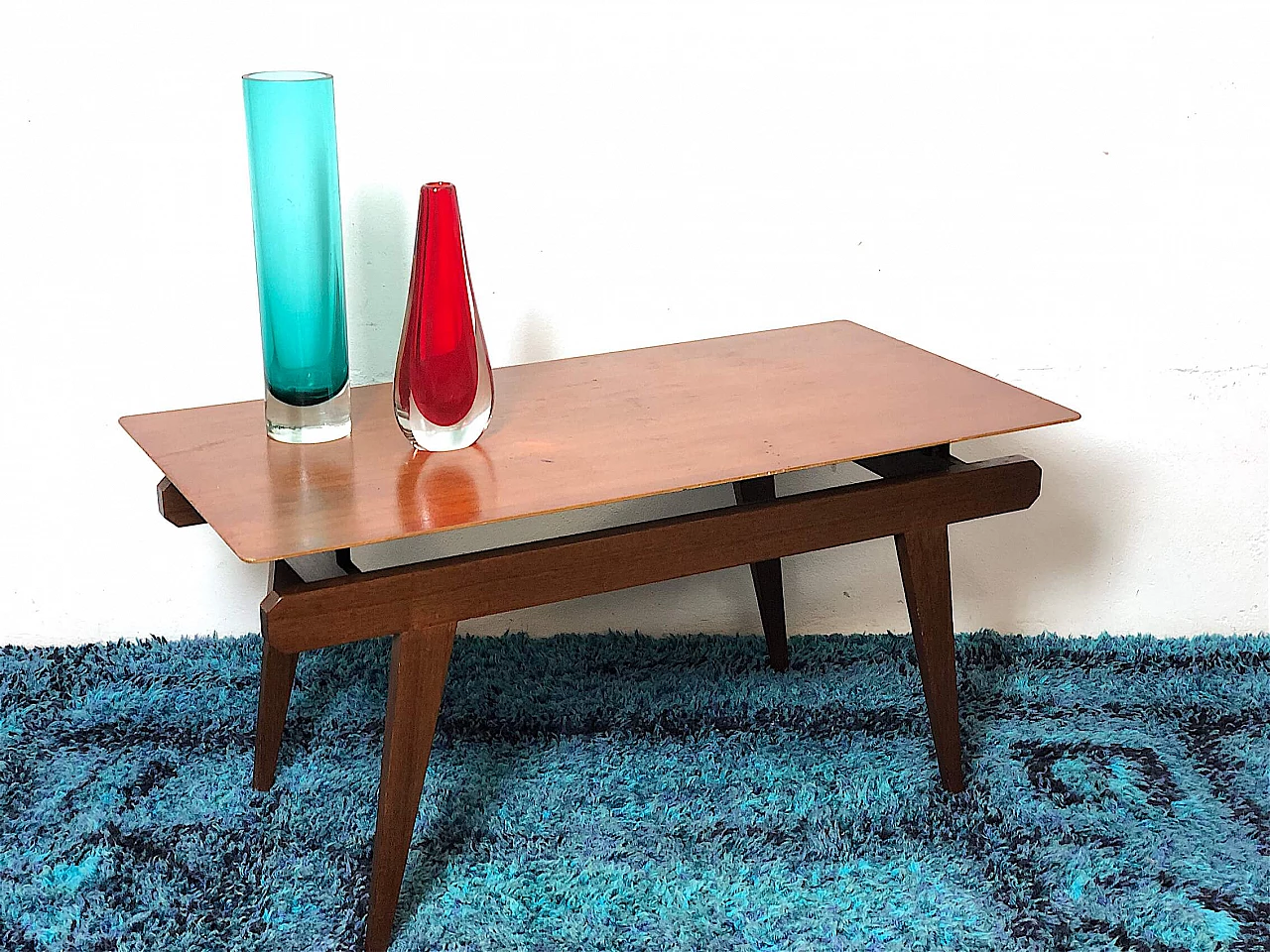 Scandinavian teak coffee table, 1960s 2