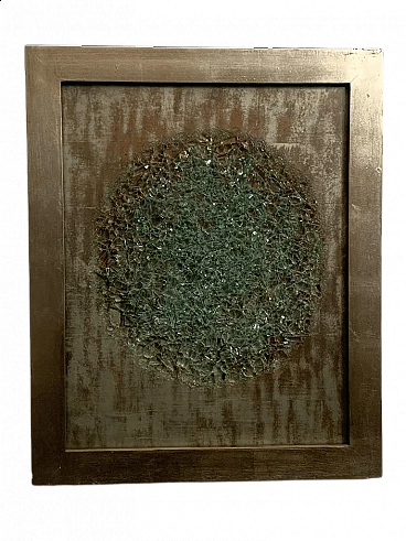 Patinated wood and Pianeta glass, 1960s
