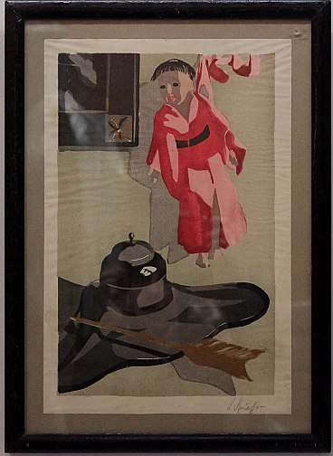 Still Life Gouache with frame, 1940s