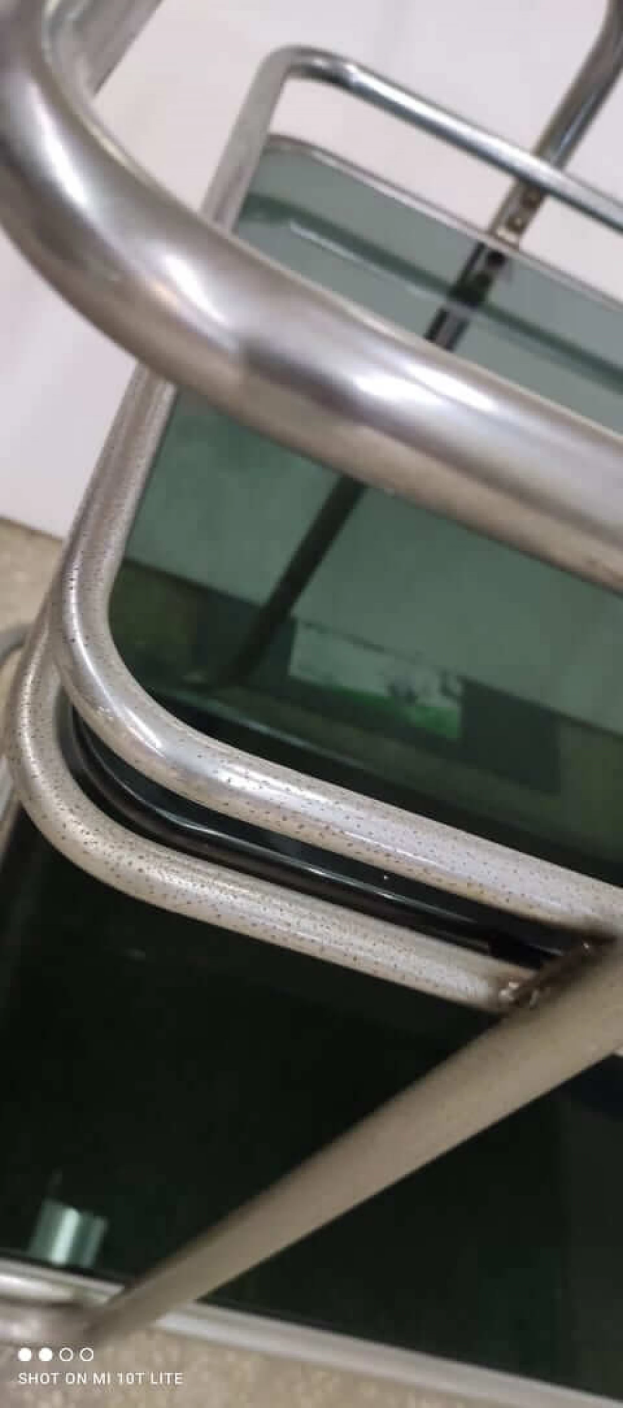 Trolley in smoked glass and chrome-plated metal, 1970s 6