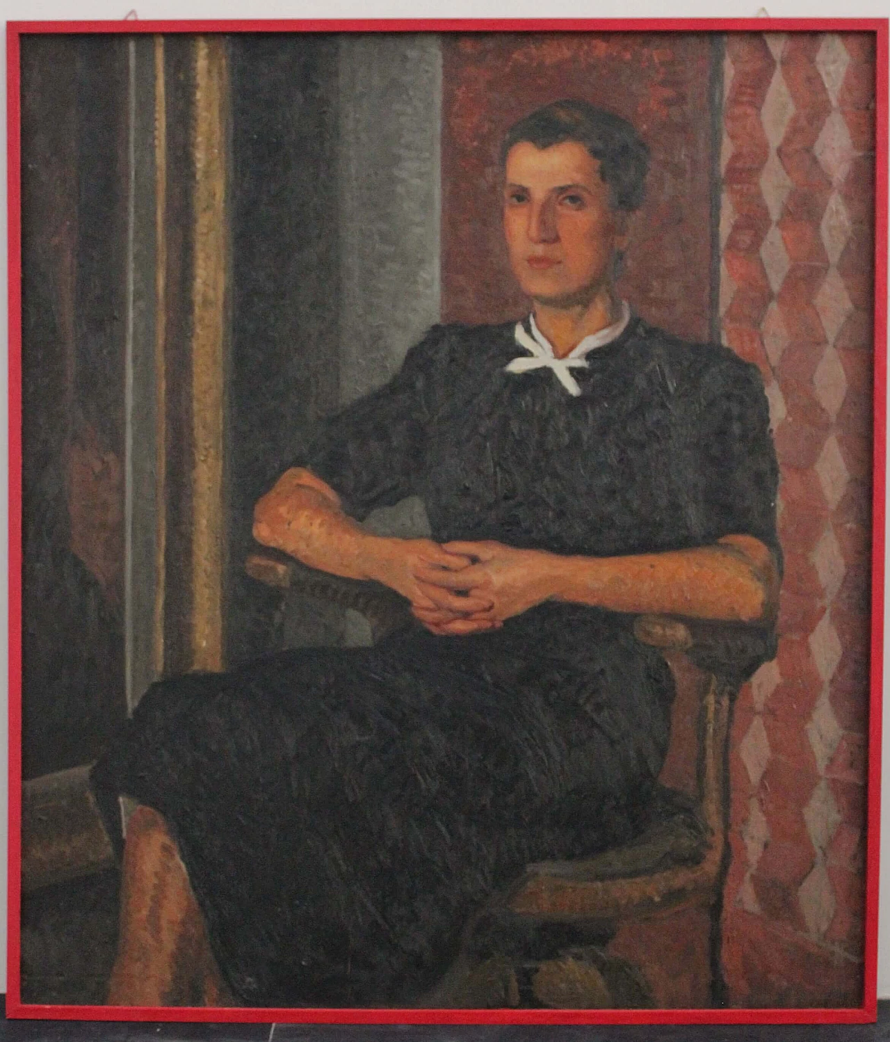 Dipinto ad olio su legno Ispirazione simbolica e metafisica, anni '50 1480223