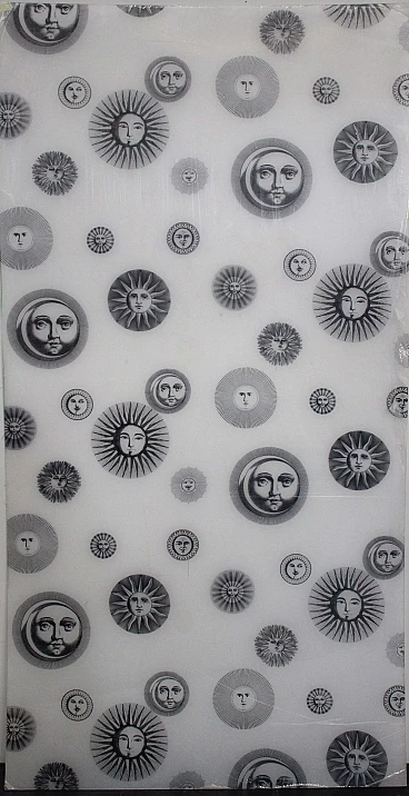 Pannello Fornasetti stampato su seta, anni '80
