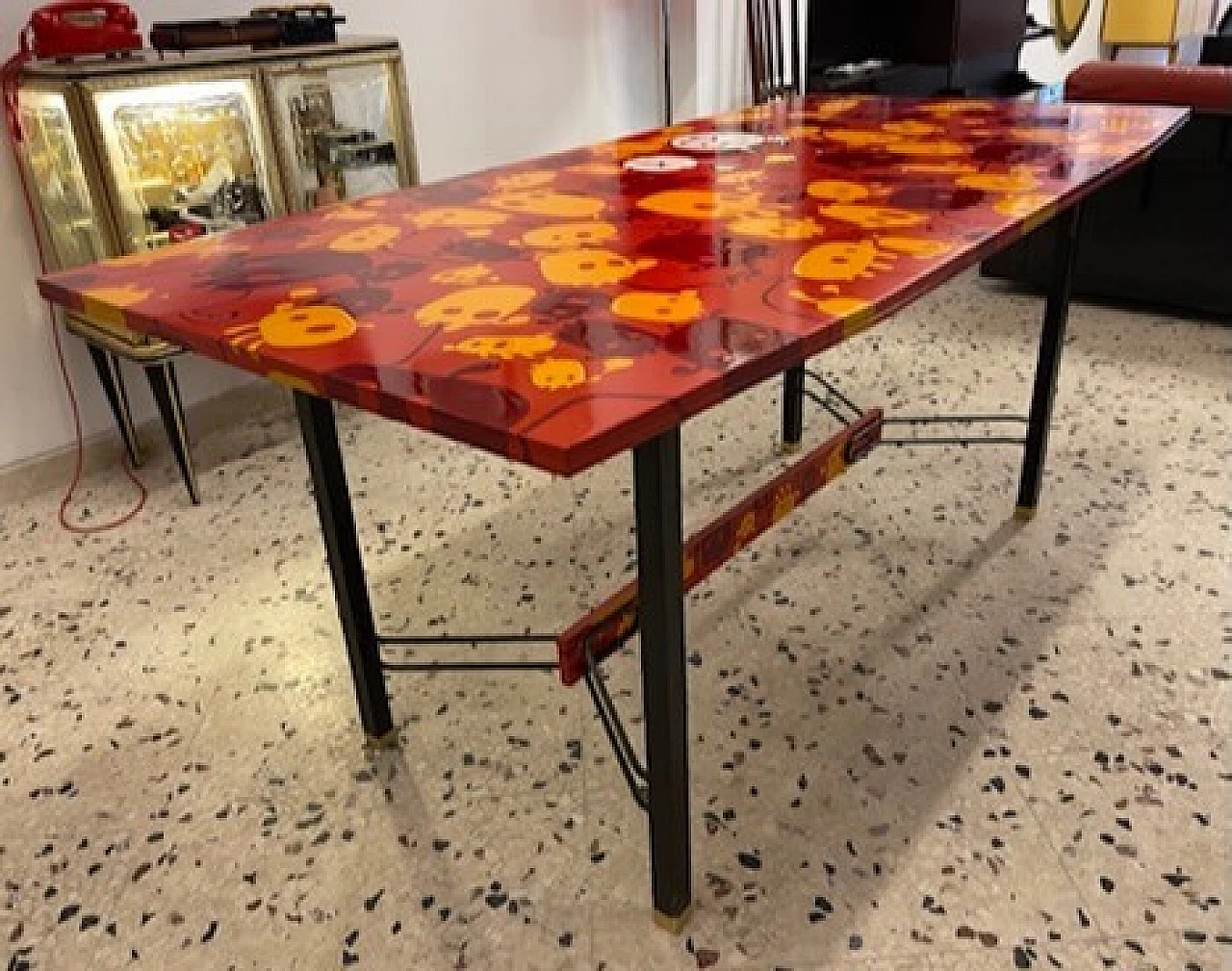 Table with Willow decoration, 1950s 1