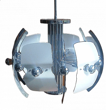 6-Light metal chandelier, 1970s