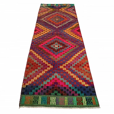 Kelim nomade turco fatto a mano, anni '60