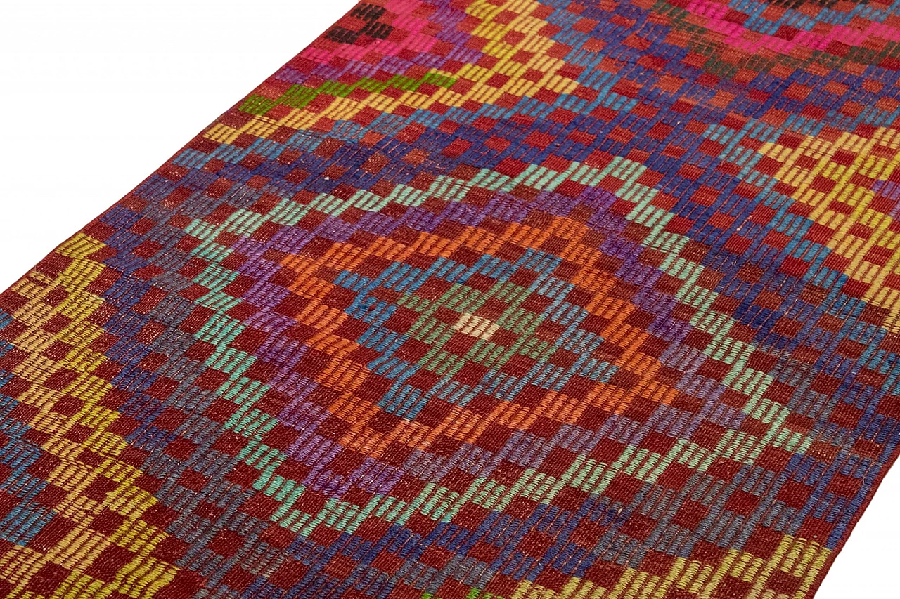 Kelim nomade turco fatto a mano, anni '60 5