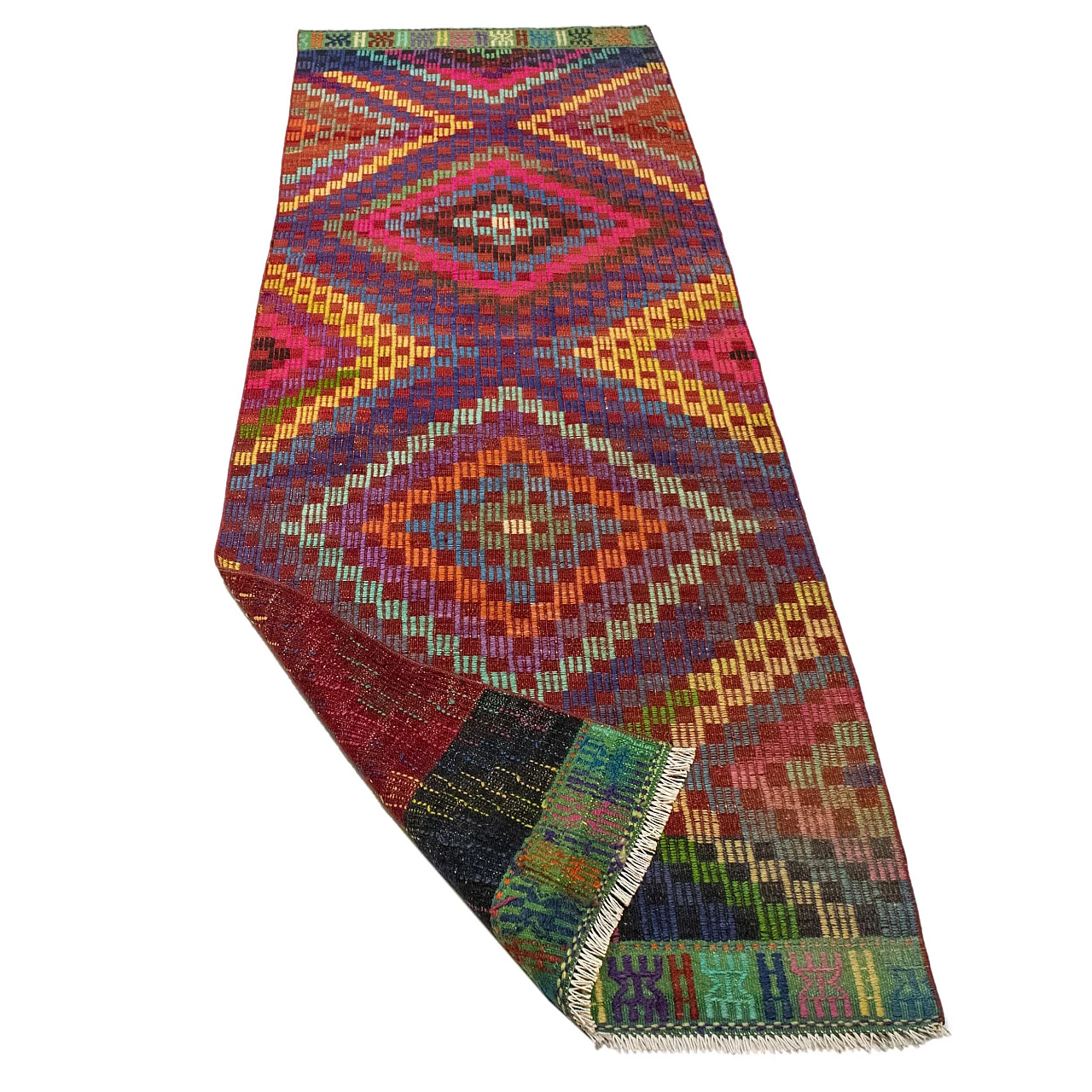 Kelim nomade turco fatto a mano, anni '60 13