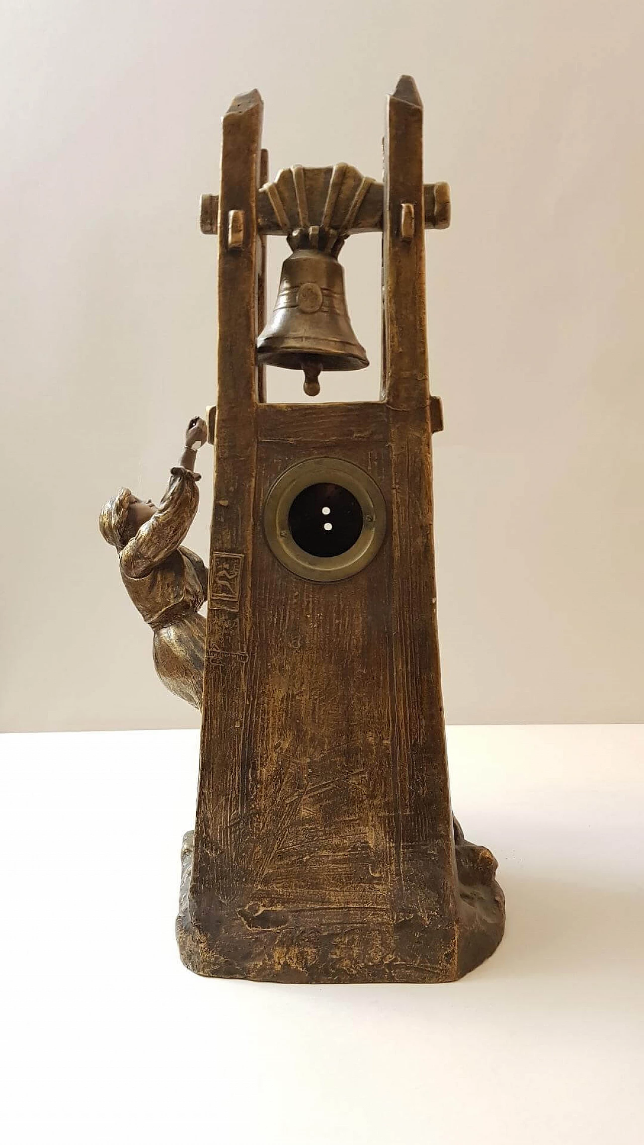 Goldscheider terracotta clock, early 20th century 5