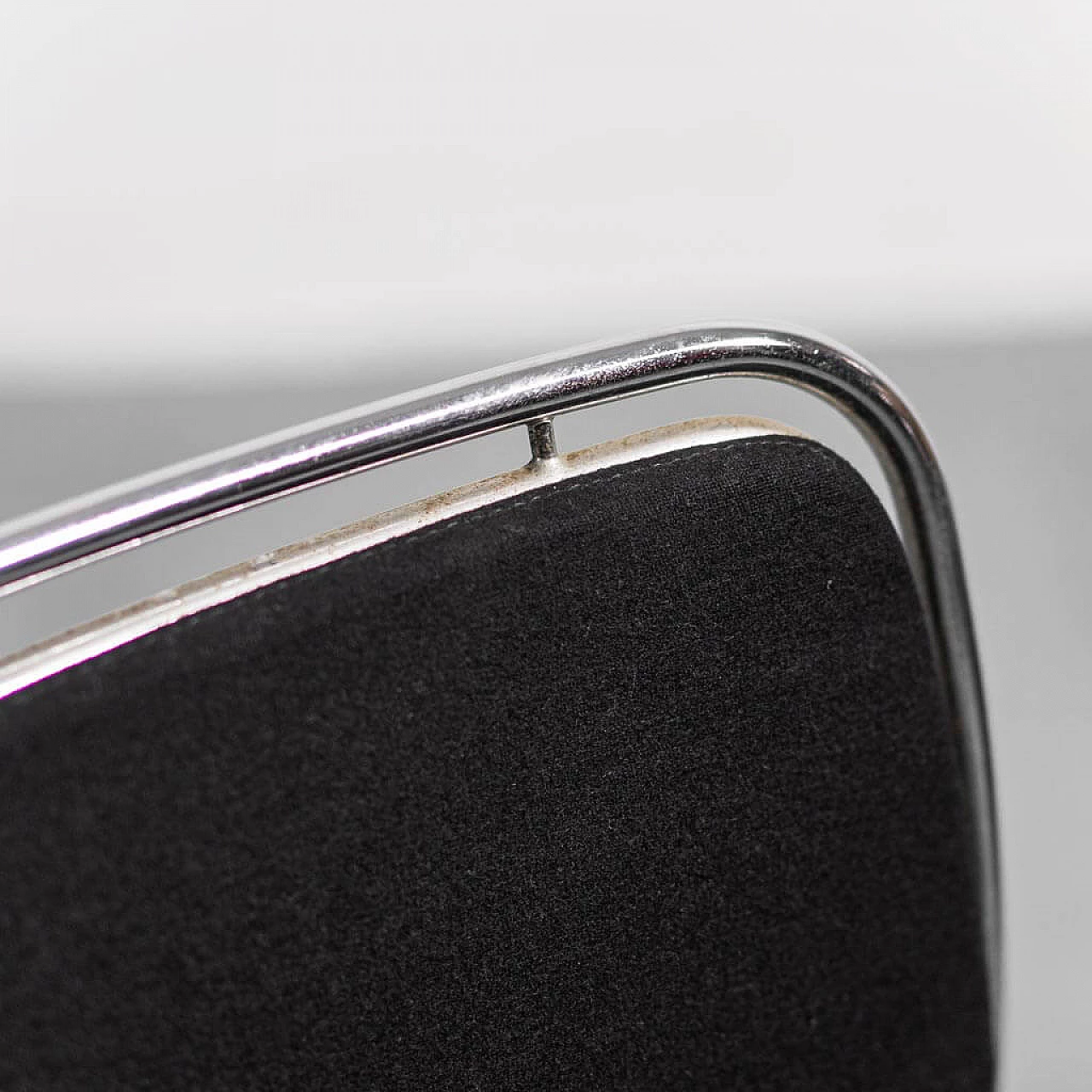 4 Sedie in tessuto e metallo, anni '70 4