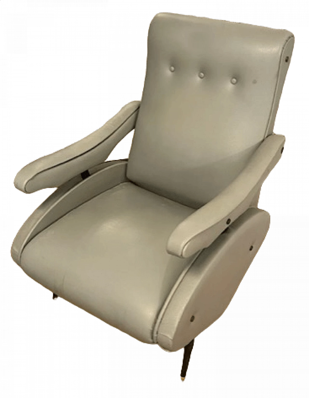 Poltrona in ecopelle, anni '50 4