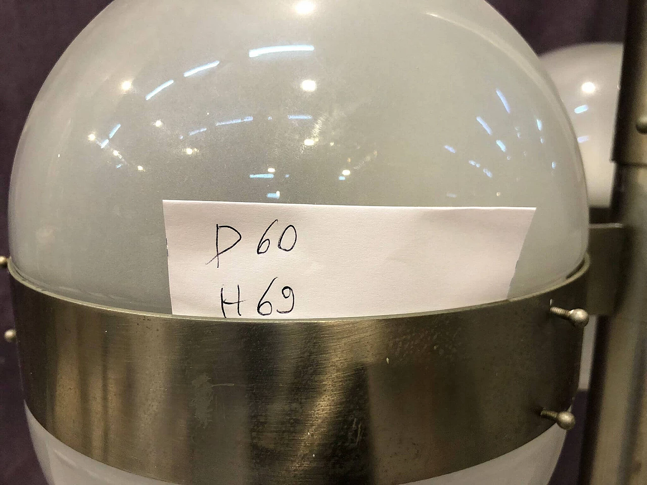 Chromed metal and glass chandelier by Sergio Mazza for Artemide, 1960s 8