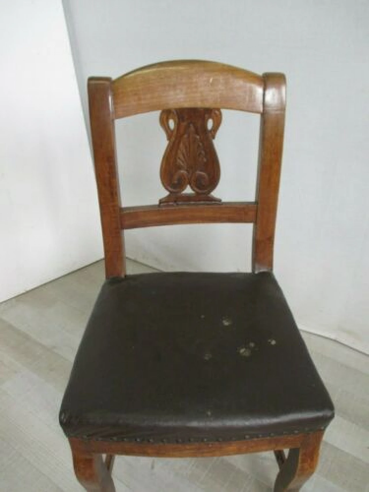 Sedia Carlo X in noce massello, '800 3