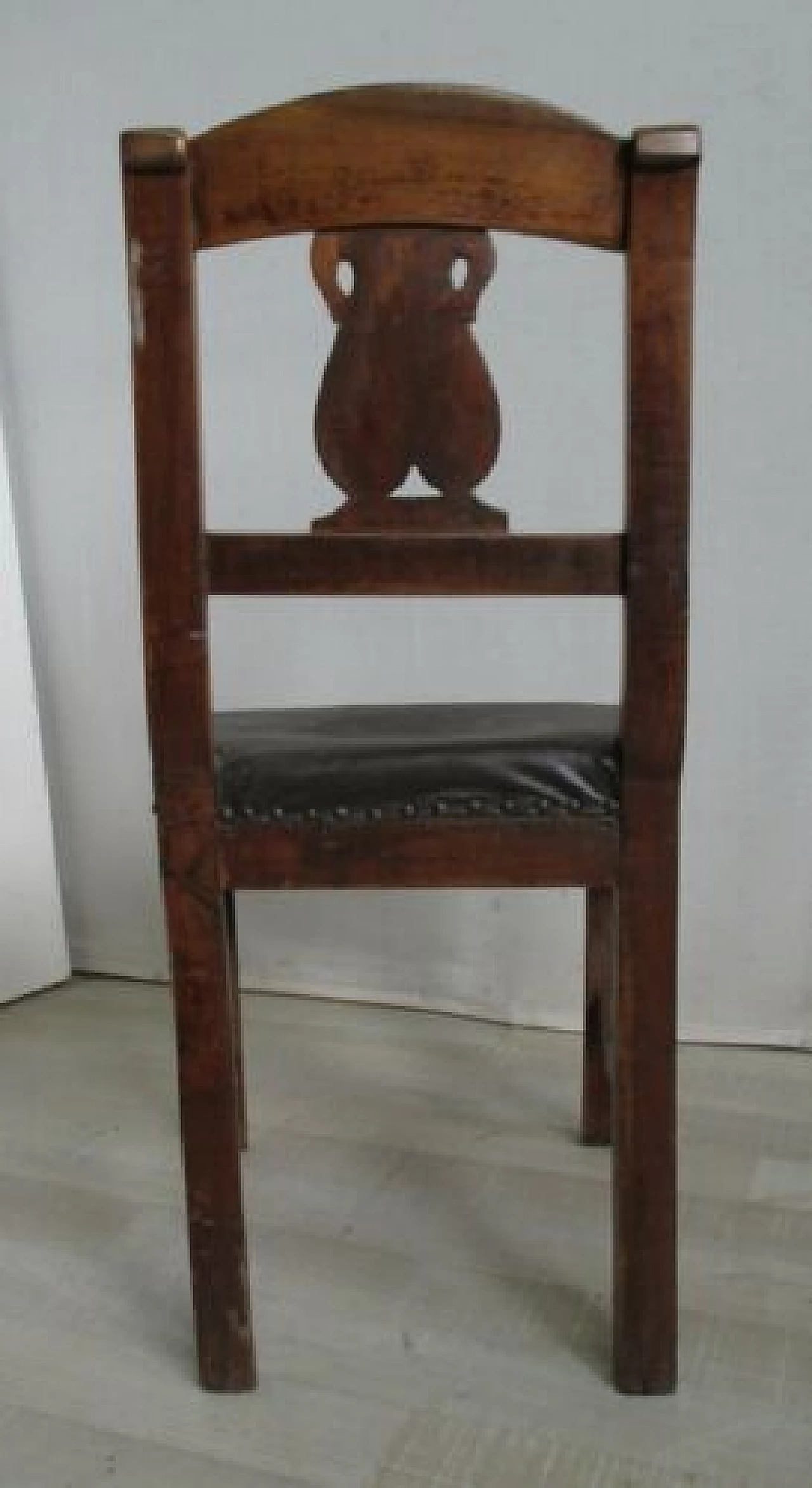 Sedia Carlo X in noce massello, '800 6