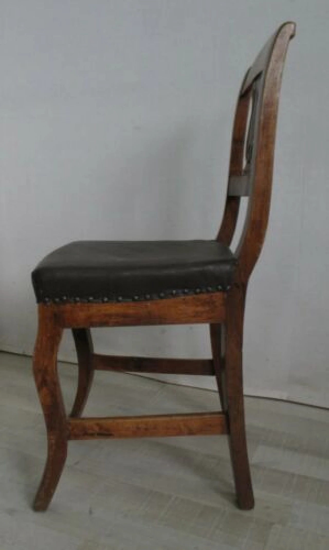 Sedia Carlo X in noce massello, '800 7