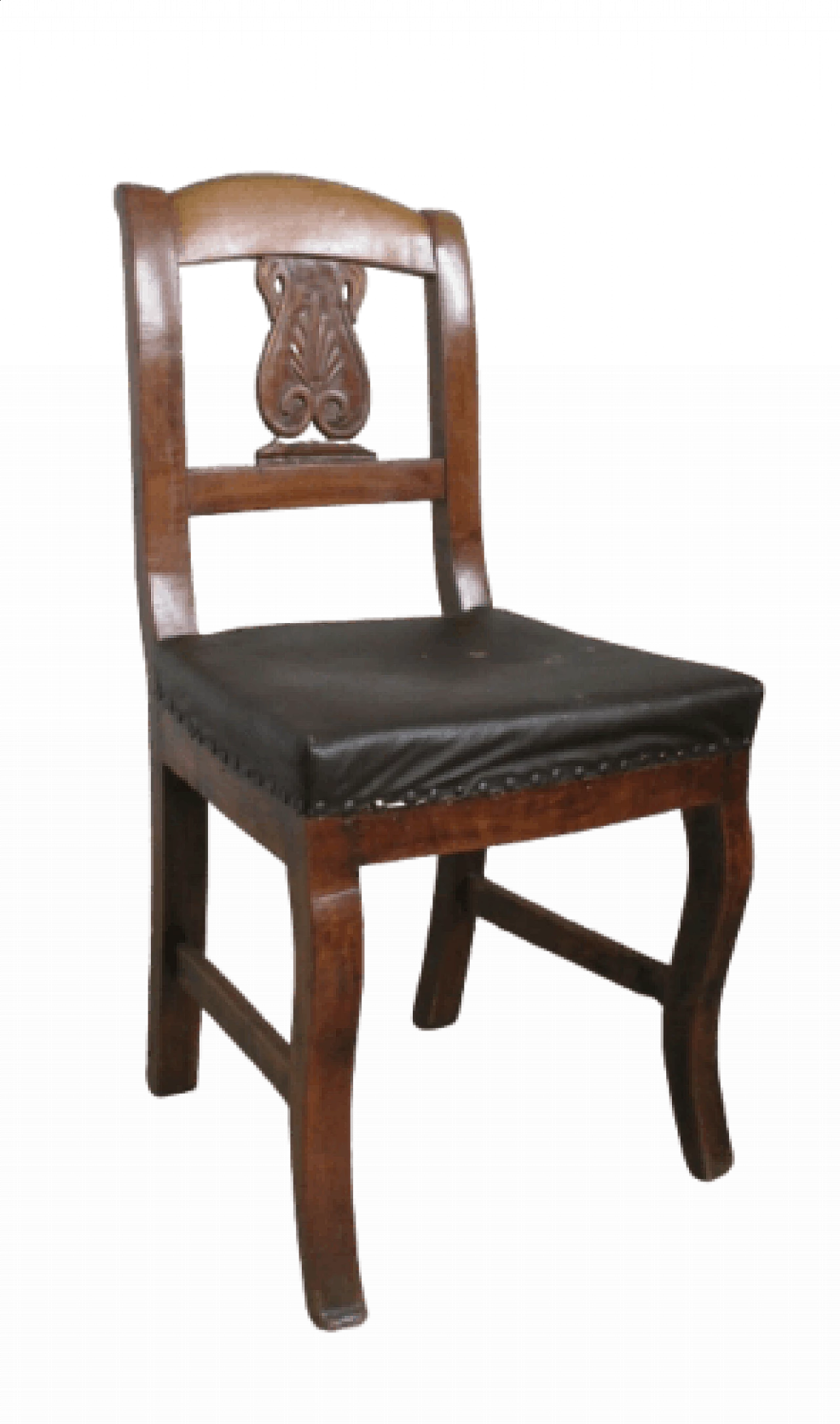 Sedia Carlo X in noce massello, '800 12