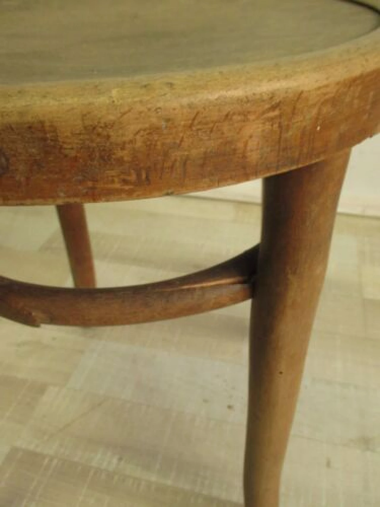 Thonet style stool in bent beechwood, early 20th century 7