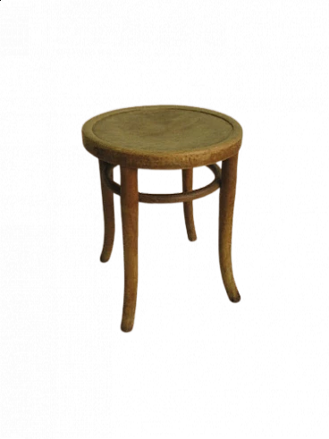 Thonet style stool in bent beechwood, early 20th century