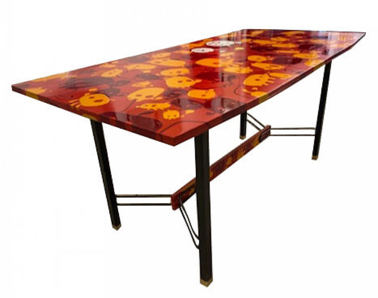 Tavolo con decorazione di Willow, anni '50 4