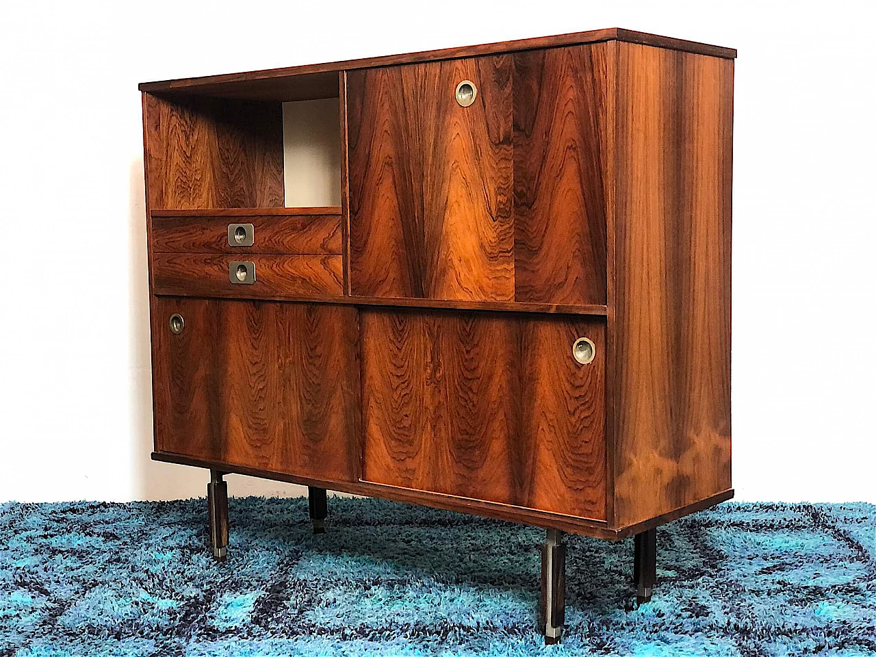 Rosewood highboard cabinet, 1960s 12
