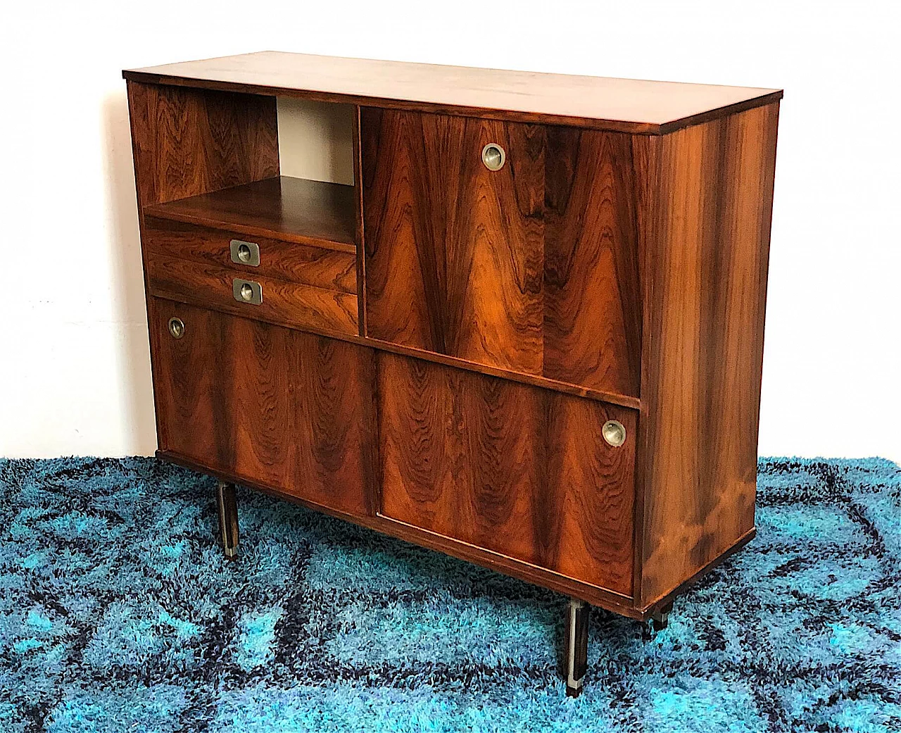 Rosewood highboard cabinet, 1960s 13