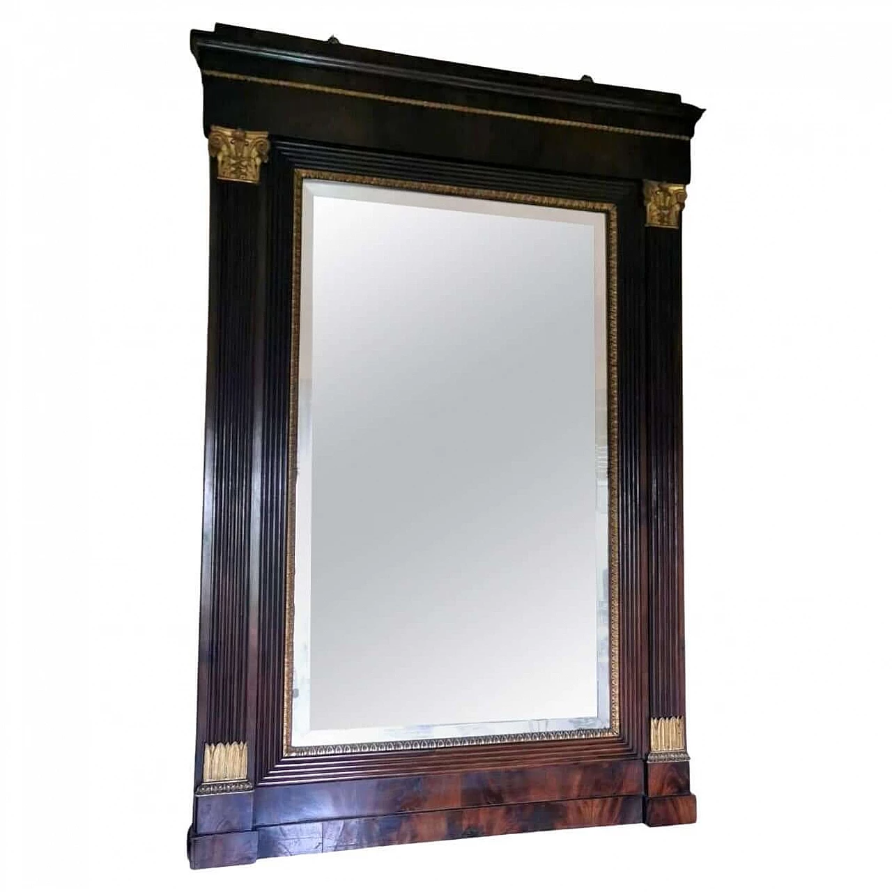 Specchio in stile Napoleone III con cornice in legno, '800 1