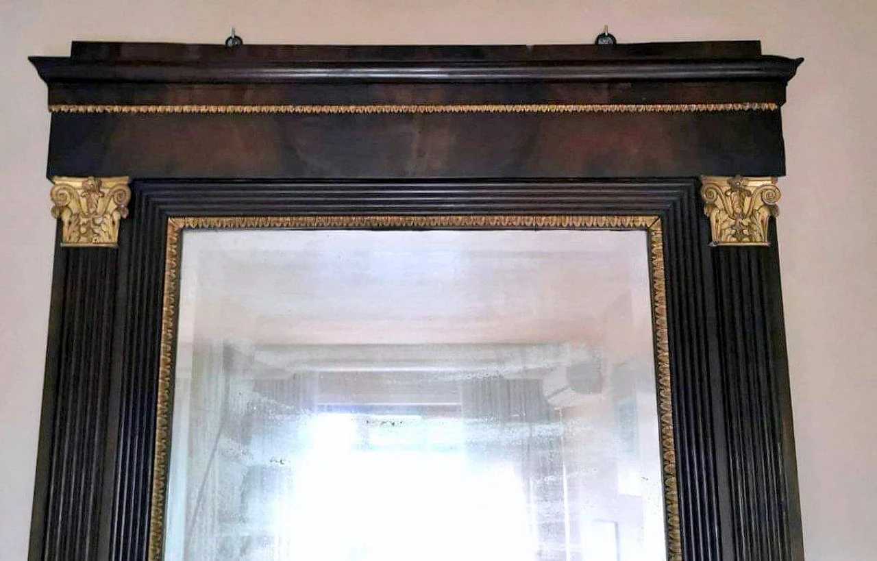 Specchio in stile Napoleone III con cornice in legno, '800 3