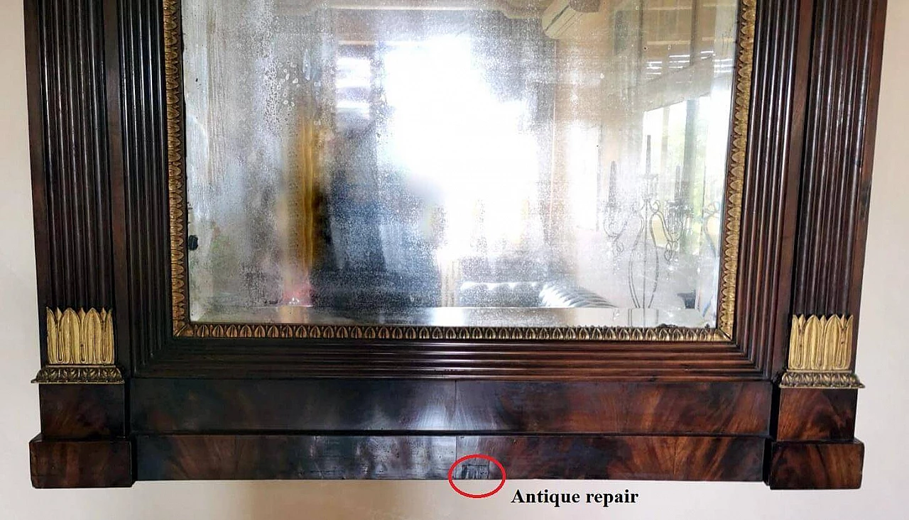 Specchio in stile Napoleone III con cornice in legno, '800 5