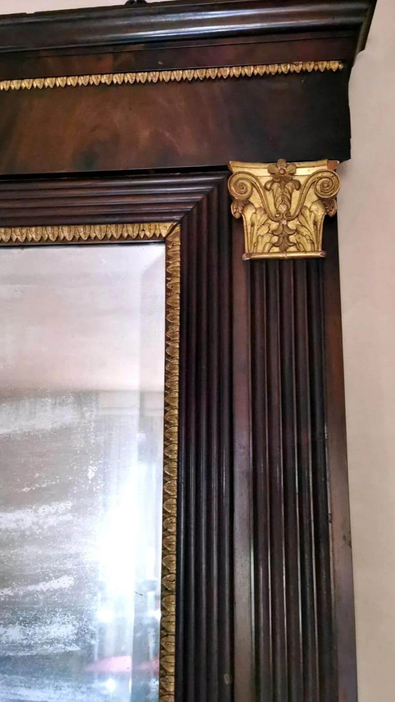 Specchio in stile Napoleone III con cornice in legno, '800 8