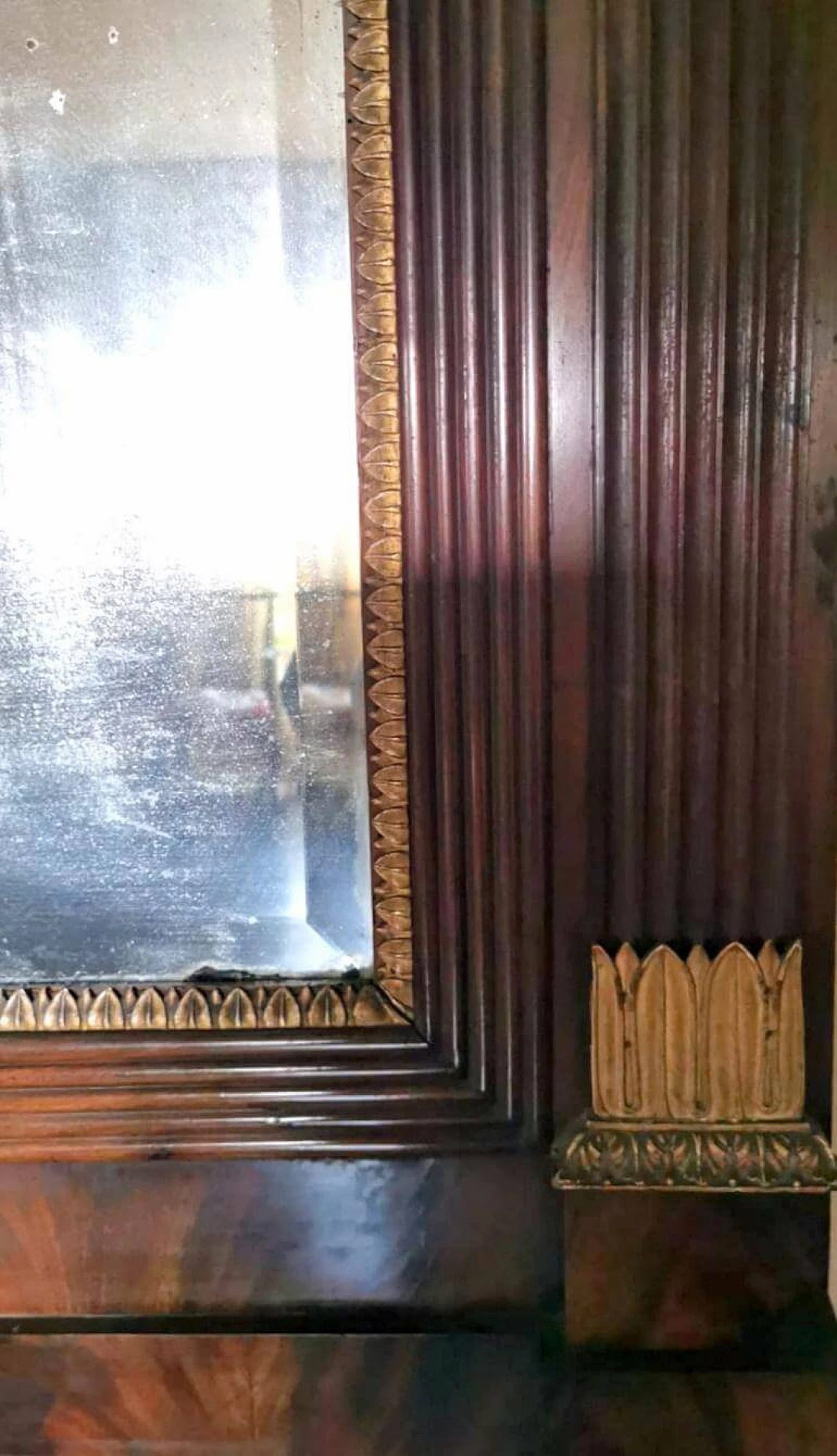 Specchio in stile Napoleone III con cornice in legno, '800 12
