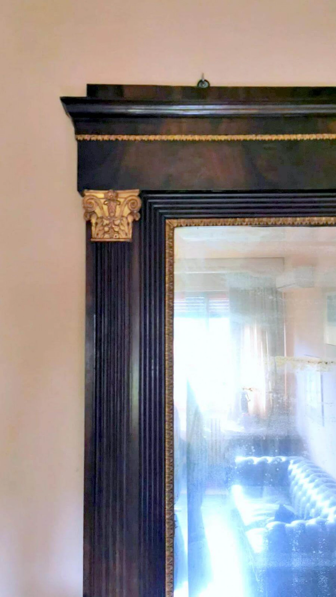 Specchio in stile Napoleone III con cornice in legno, '800 13