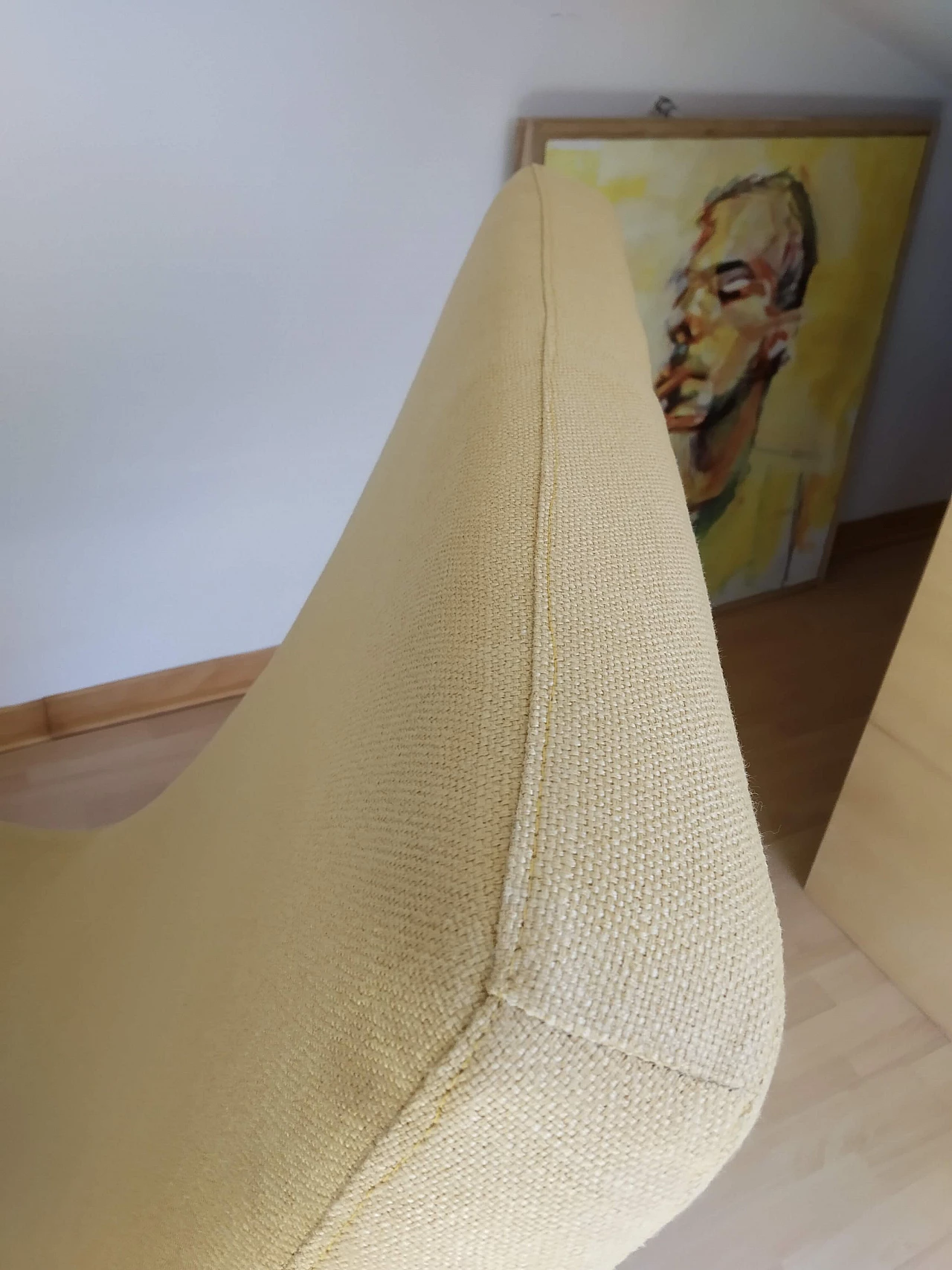 Chateau D'Ax Joy mustard fabric armchair 47