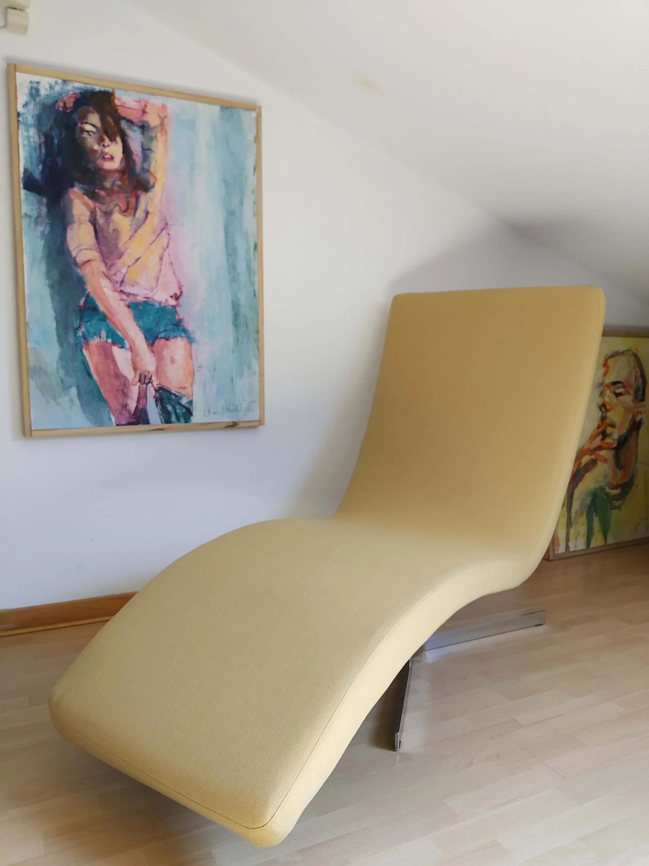 Chateau D'Ax Joy mustard fabric armchair 54