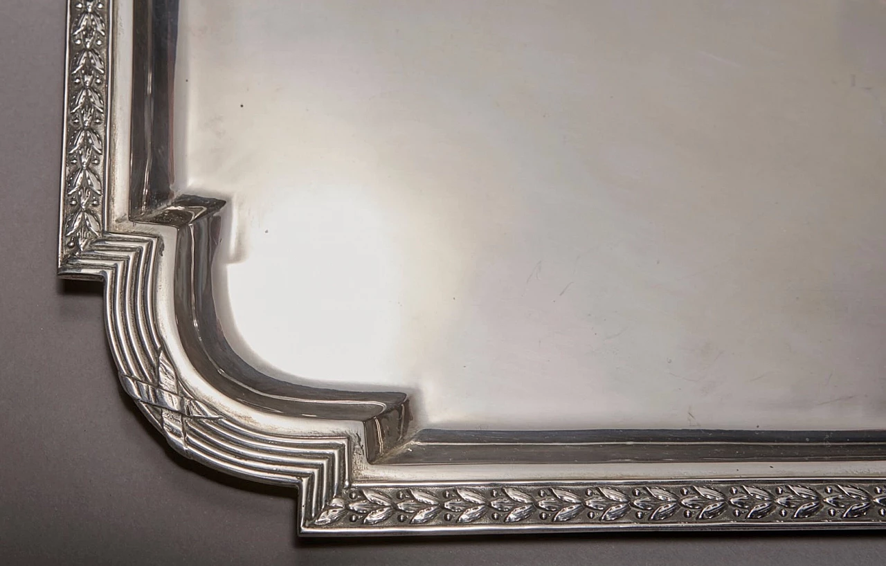 Silver tray without handles, 1920s 2