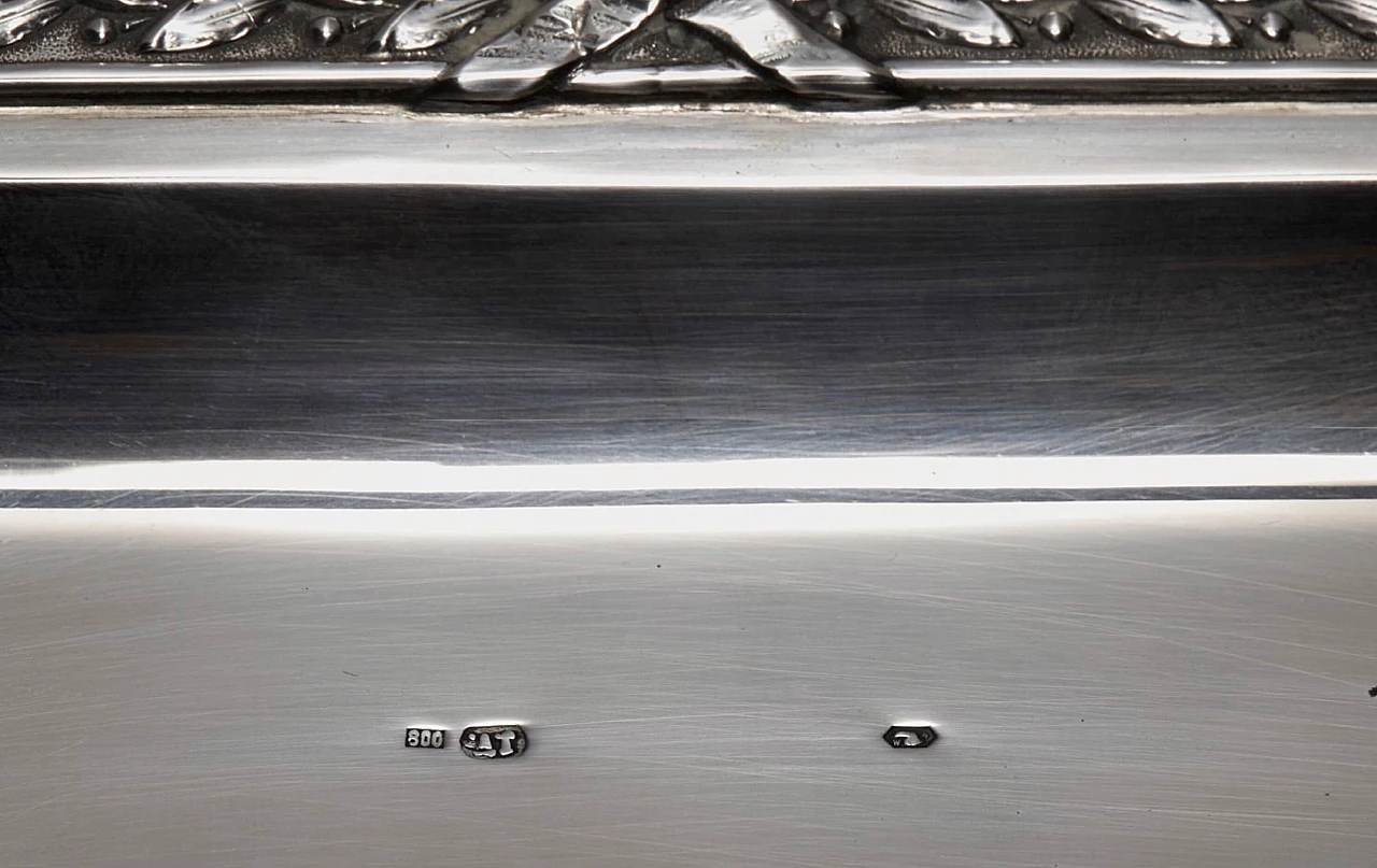 Vassoio in argento senza maniglie, anni '20 3