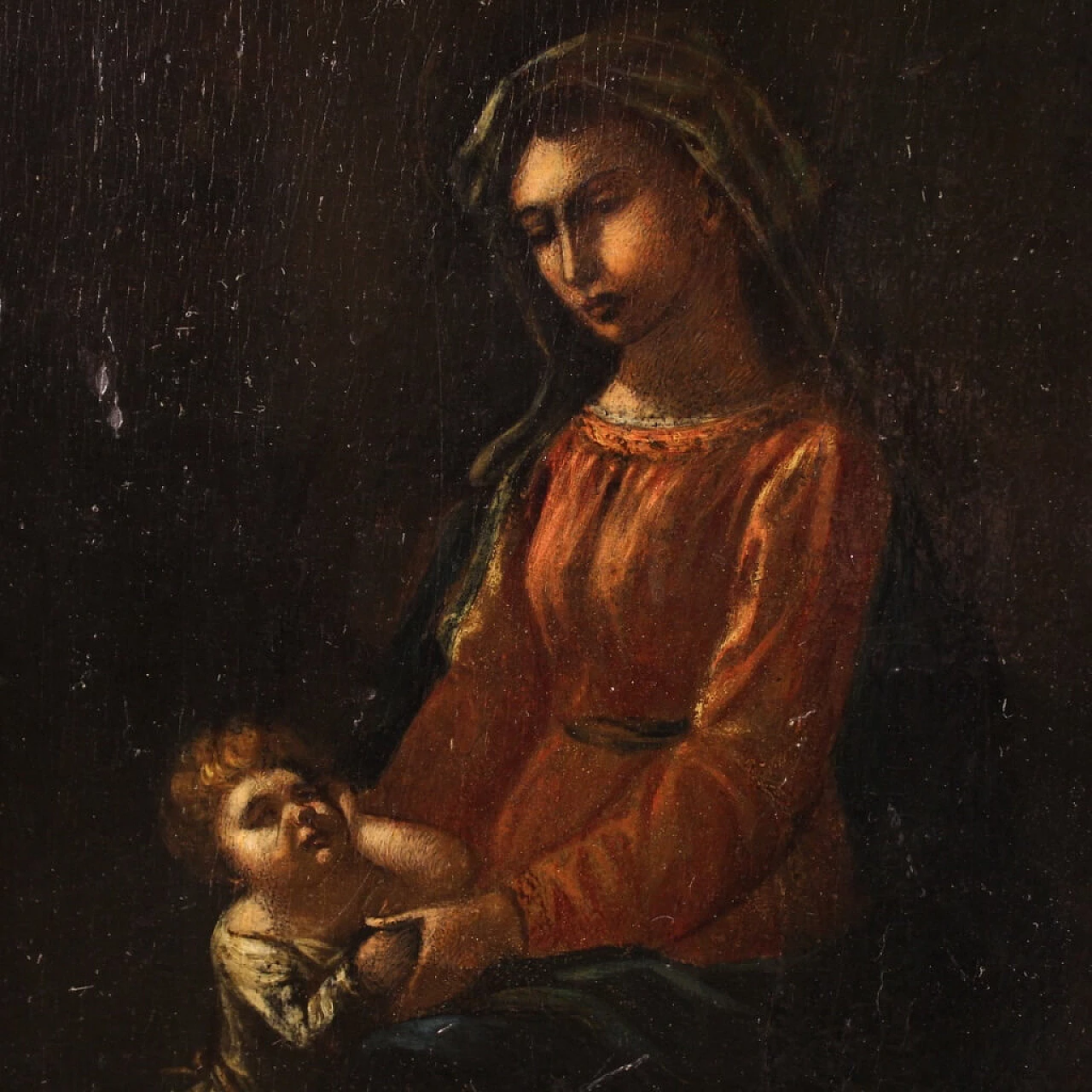 Oil on panel depicting Holy Family, 17th century 5