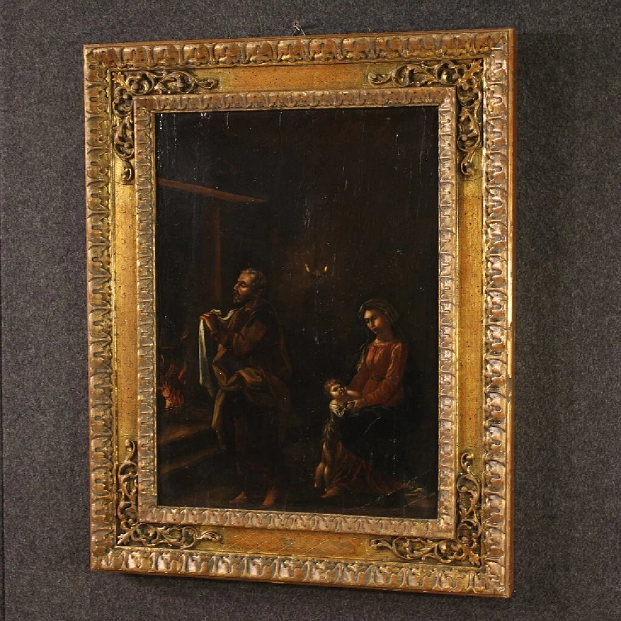 Oil on panel depicting Holy Family, 17th century 7