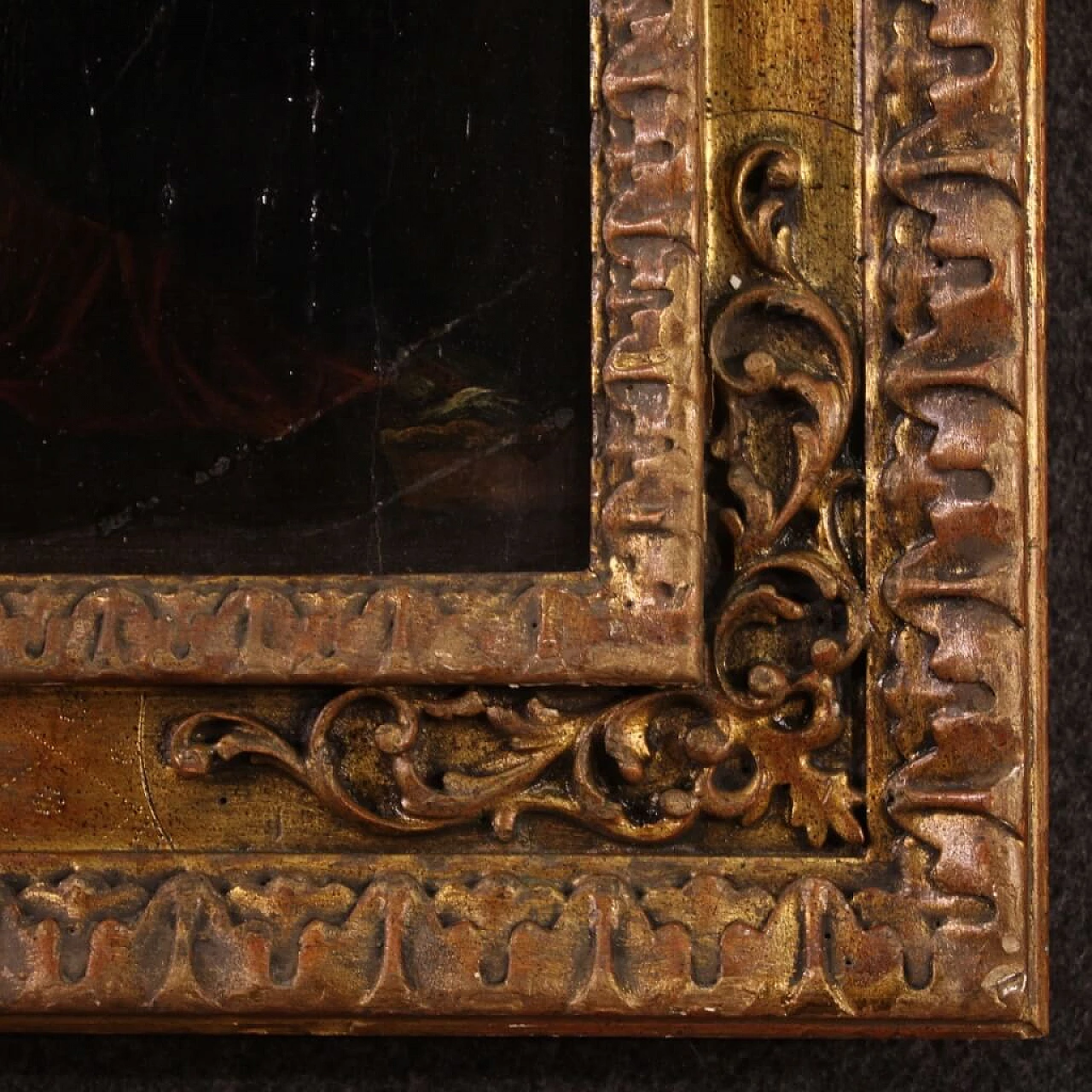 Oil on panel depicting Holy Family, 17th century 10