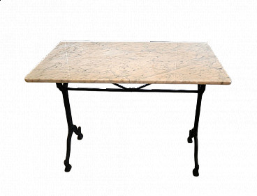 Marble top bistro table, 20th century