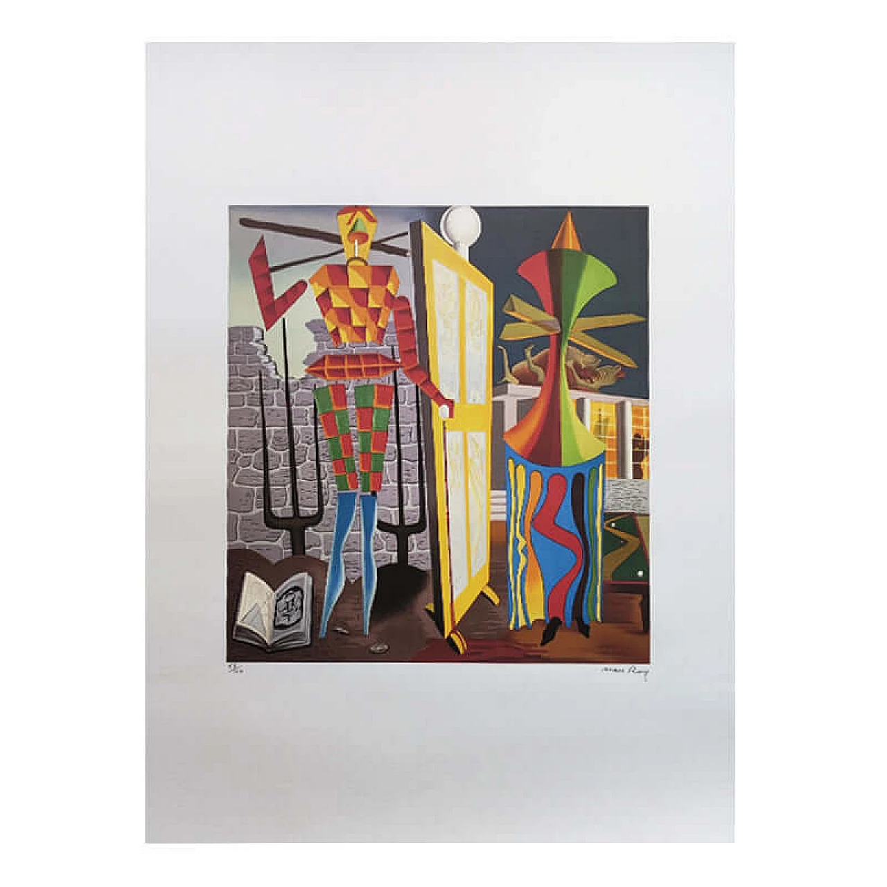 Le Beau Temps lithograph by Man Ray, 1970s 1