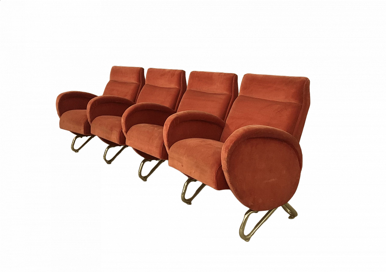 Set of armchairs for the Auditorium Rai by Carlo Mollino, 1952 1468392