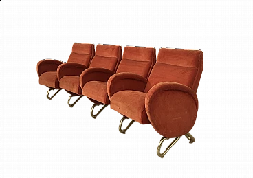 Set of armchairs for the Auditorium Rai by Carlo Mollino, 1952