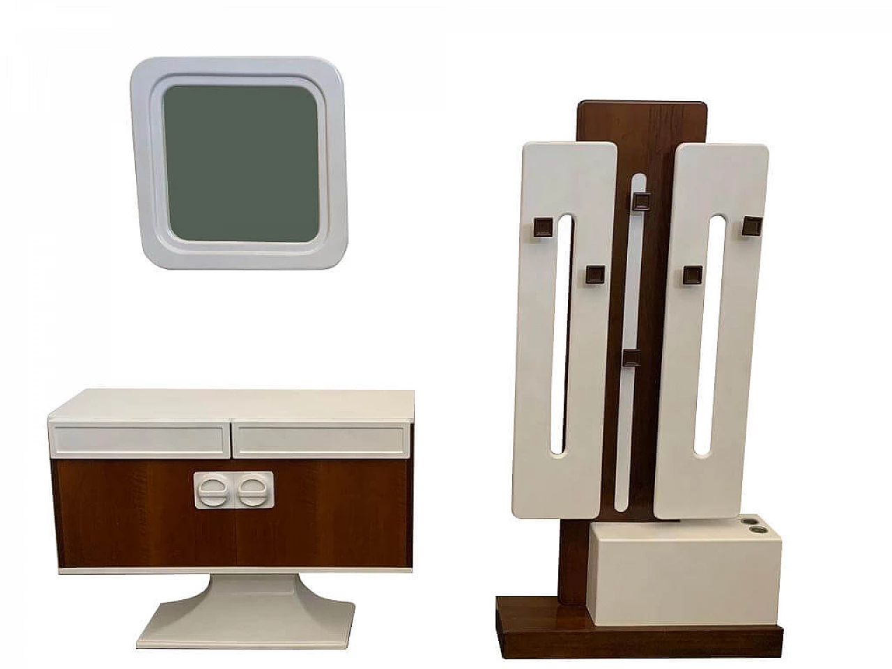 Credenza con specchio e appendiabiti di Luigi Sormani, anni '60 15